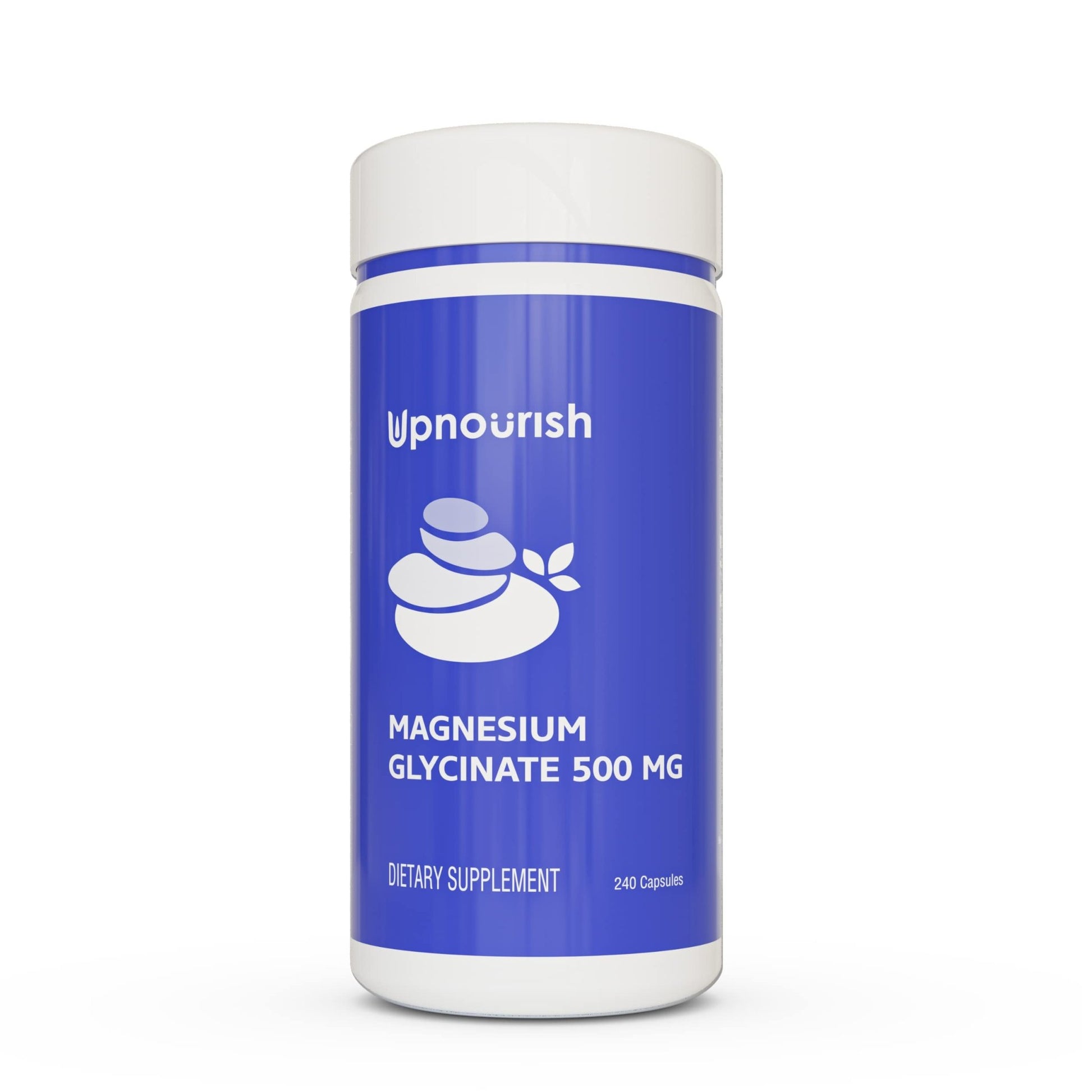 UpNourish Magnesium Glycinate Chelate 500mg Capsules - Highly Absorbable Chelated Magnesium - Pure Magnesium Supplemen - dailyvitalstore