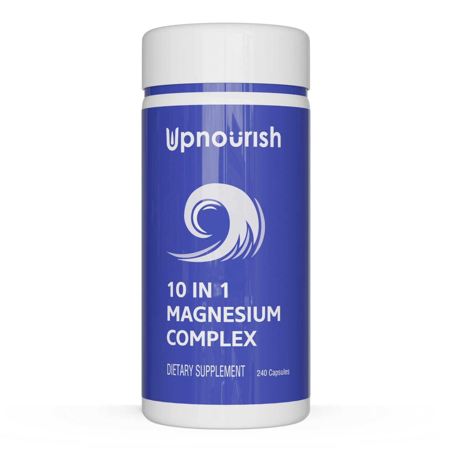 UpNourish Magnesium Supplement - 10 in 1 Magnesium Complex - Full Spectrum Magnesium Mineral Supplements with Glycinate, Citrate, Taurate, Malate, Carbonate, Oxide and More, 240 Vegan Capsules - dailyvitalstore