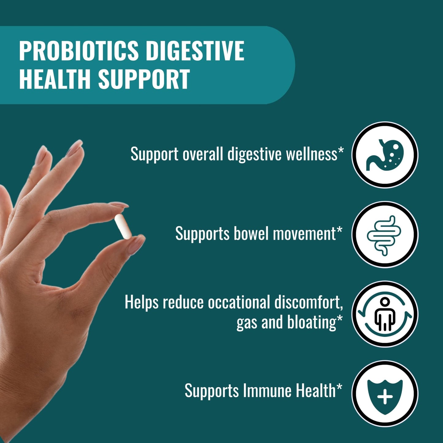 UpNourish Probiotics - 200 Billion CFUs for Men and Women, 15 Clinically Studied Strains, Prebiotics & Enzymes - 60 Vegan Capsules - dailyvitalstore