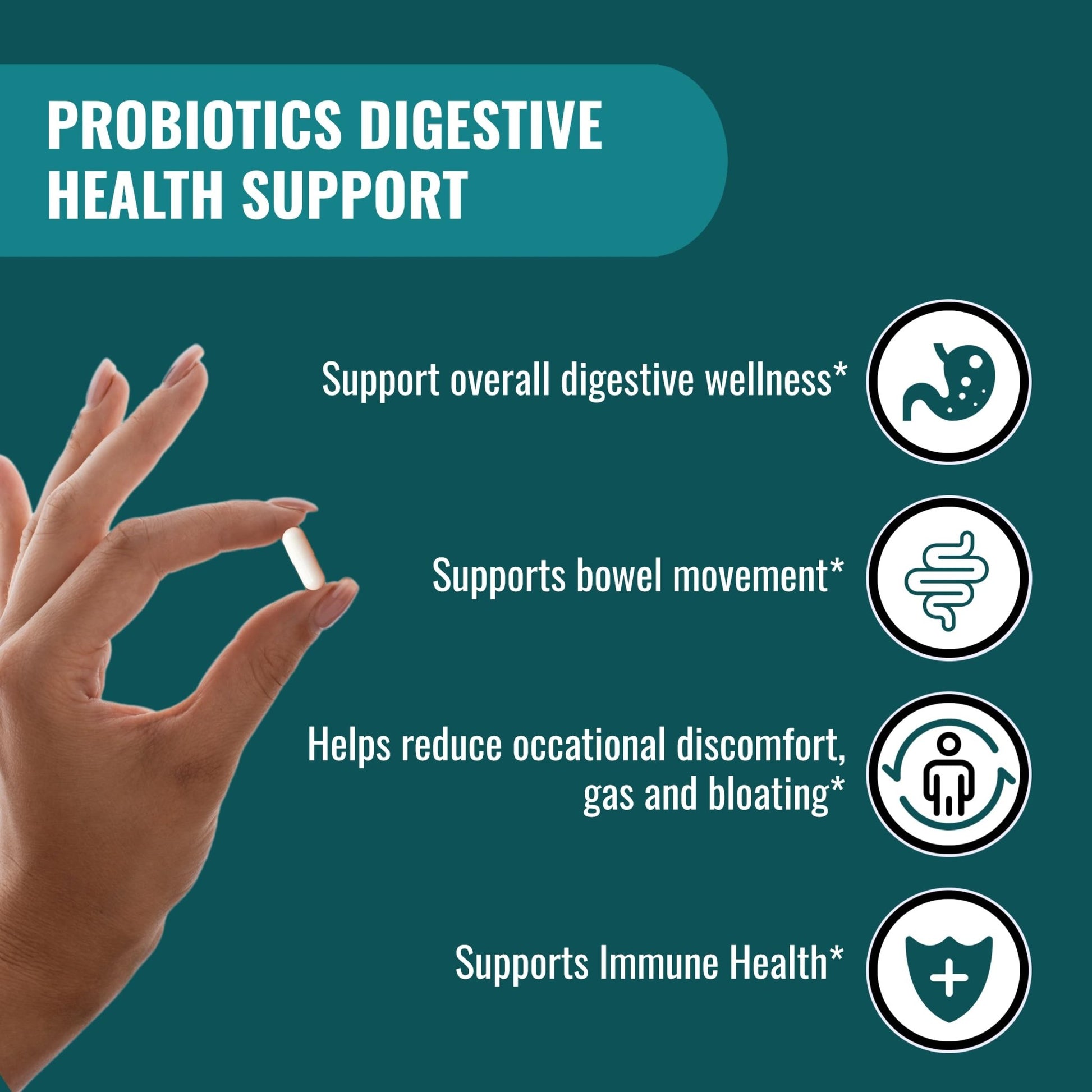 UpNourish Probiotics - 200 Billion CFUs for Men and Women, 15 Clinically Studied Strains, Prebiotics & Enzymes - 60 Vegan Capsules - dailyvitalstore