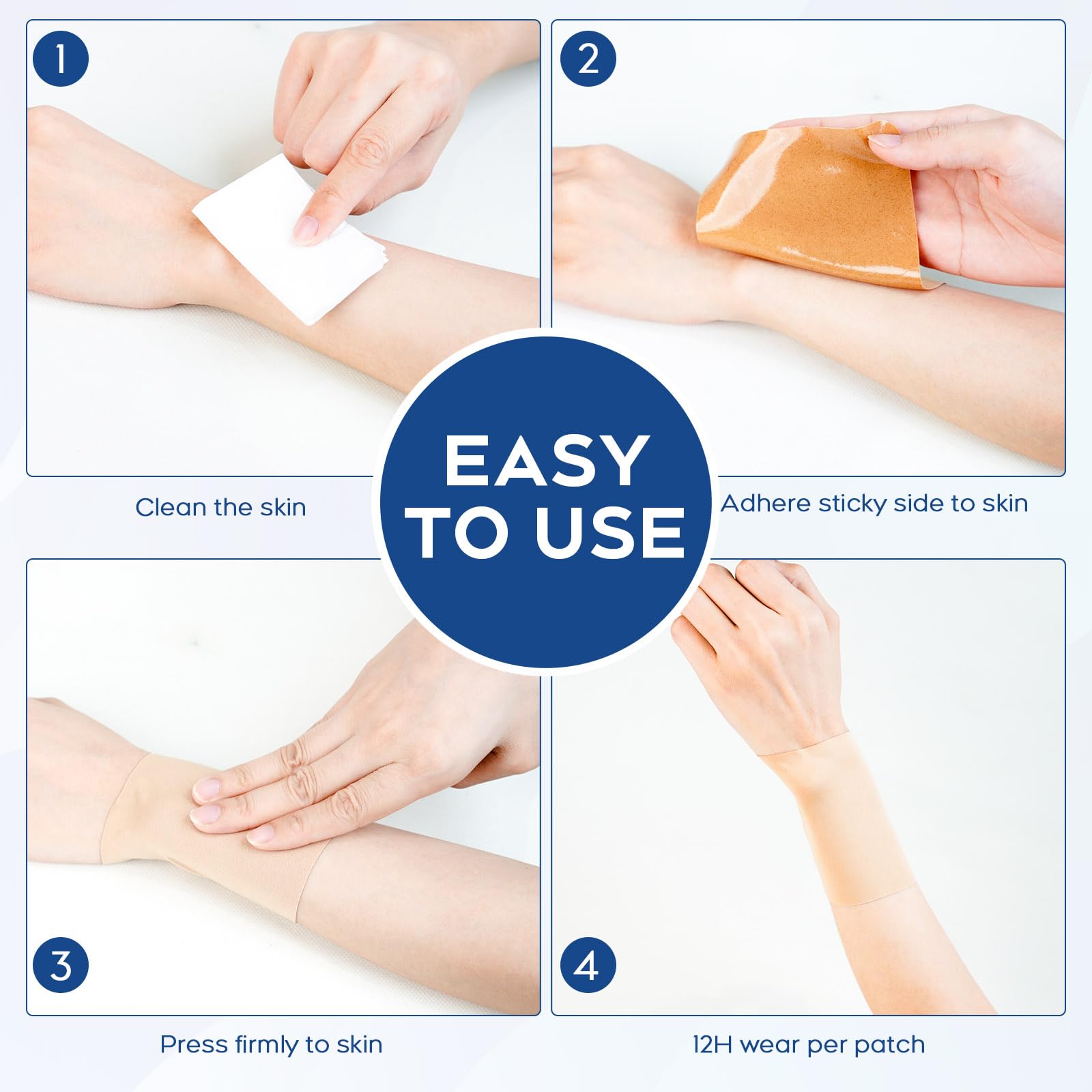 Uposiut Lidocaine 4% Patches - Extra Strength Lidocaine Patches (40 Patches), for Neck, Shoulder, Back, Knee, and Ankle Muscles, 12-Hour Effectiveness-A001L - dailyvitalstore