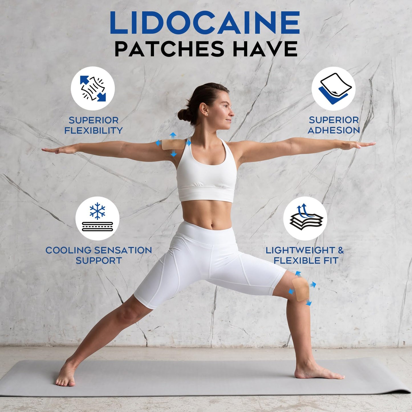 Uposiut Lidocaine Patches, Maximum Strength Lidocaine Patches (40 Patches), for Muscle Pain Relief in The Back, Shoulders, Neck, Knees, and Anks, 12 Hour Pain Relief-G002 - dailyvitalstore