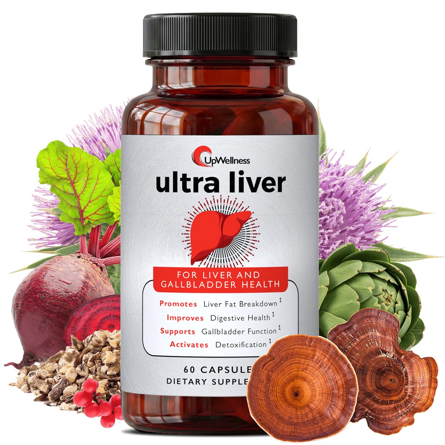UpWellness Ultra Liver Supplement for Liver Support and Gallbladder Support - Powered by TMG, NAC Milk Thistle, and More - dailyvitalstore