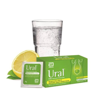Ural Effervescent Powder 4G * 28 Sachets Urinary Alkalinizer Cystitis Relief - dailyvitalstore