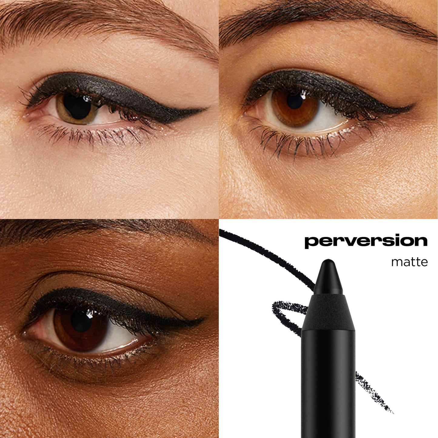 URBAN DECAY 24/7 Glide-On Waterproof Eyeliner Pencil - Smudge-Proof, Long-Lasting, Transfer-Proof, Up to 16HR Wear, Smooth No-Tug Formula, Perversion (Matte Blackest Black) - 0.04 oz - dailyvitalstore