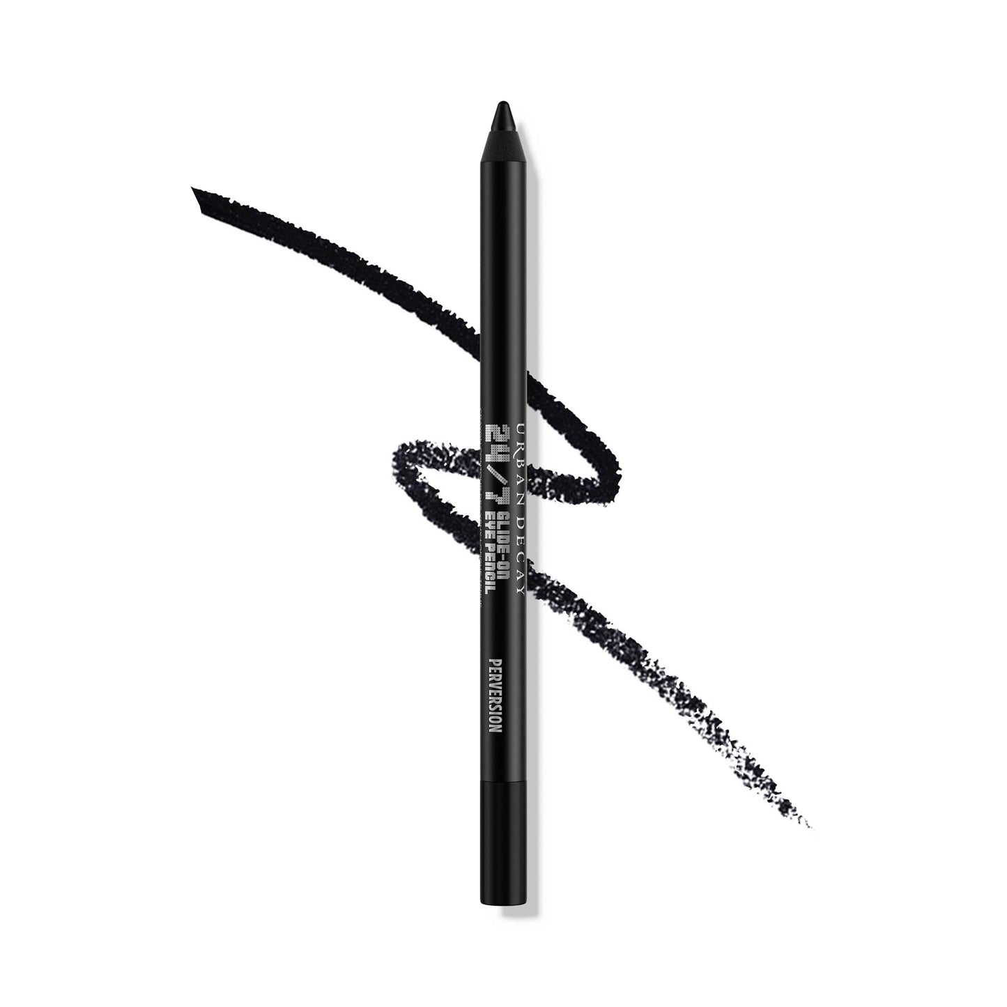 URBAN DECAY 24/7 Glide-On Waterproof Eyeliner Pencil - Smudge-Proof, Long-Lasting, Transfer-Proof, Up to 16HR Wear, Smooth No-Tug Formula, Perversion (Matte Blackest Black) - 0.04 oz - dailyvitalstore
