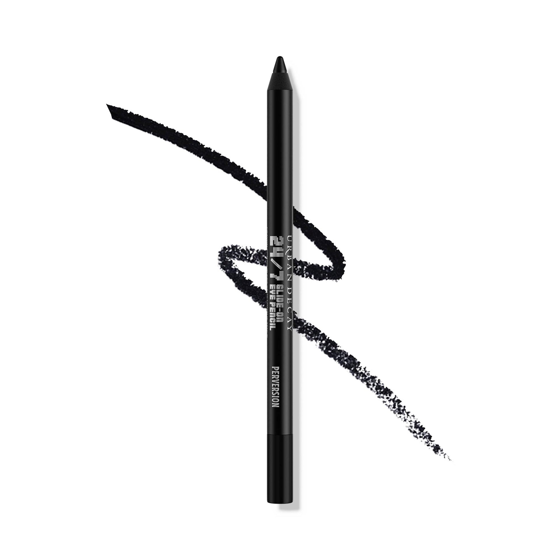 URBAN DECAY 24/7 Glide-On Waterproof Eyeliner Pencil - Smudge-Proof, Long-Lasting, Transfer-Proof, Up to 16HR Wear, Smooth No-Tug Formula, Perversion (Matte Blackest Black) - 0.04 oz - dailyvitalstore