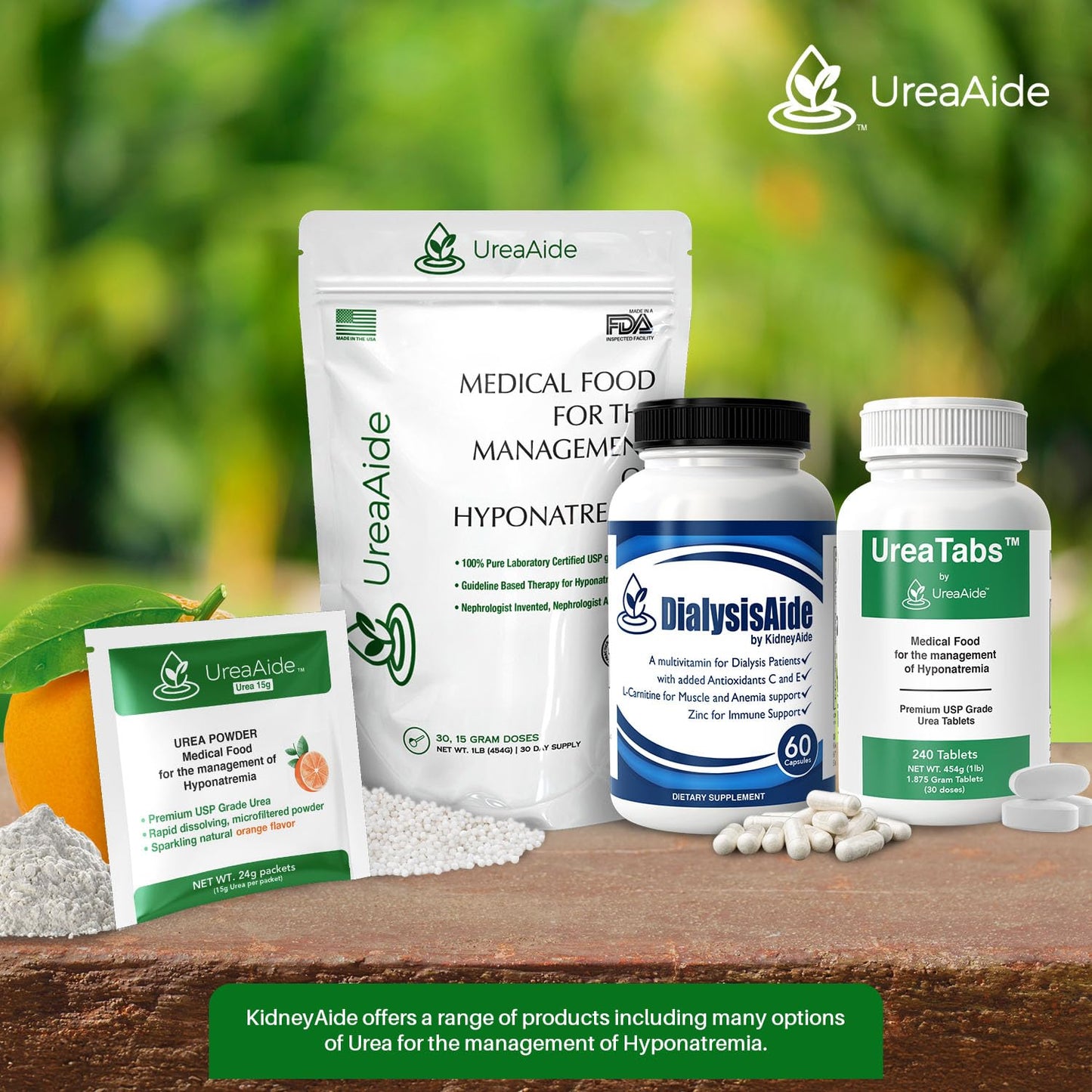 UreaAide Unflavored Urea Powder for Low Sodium 30 Servings Oral Urea Powder for Hyponatremia-Single Ingredient 100% Medical Grade Urea with 15 gram Dose Scoop - dailyvitalstore