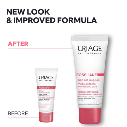 Uriage Roséliane Visible Redness-Neutralizing Rich Care With Red Algae + Ceramides + Shea Butter, Soothes, Nourishes & Reduces Visible Redness, Rich Face Care For Long - dailyvitalstore