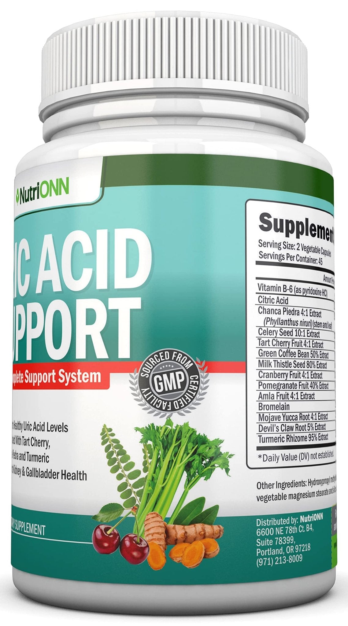 Uric Acid Flush - Herbal Uric Acid Cleanse Supplement - With Tart Cherry, Celery Seed Extract, Chanca Piedra, Devil’s Claw & Green Coffee Bean - Vegan - dailyvitalstore