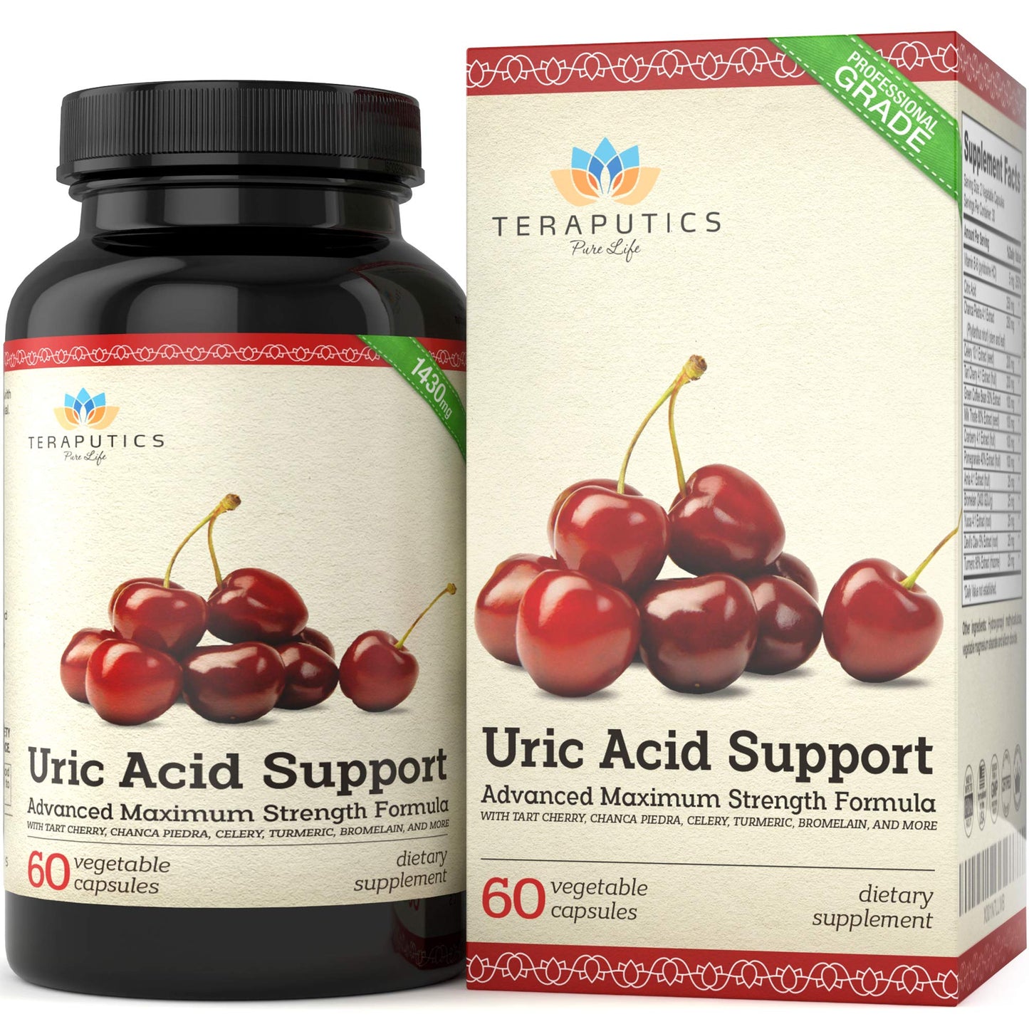 Uric Acid Support Formula | Advanced Uric Acid Cleanse & Kidney Support Supplement - Includes Tart Cherry Concentrate, Celery Seed Extract + 12 More High Potency Ingredients, 60 Veggie Capsules - dailyvitalstore