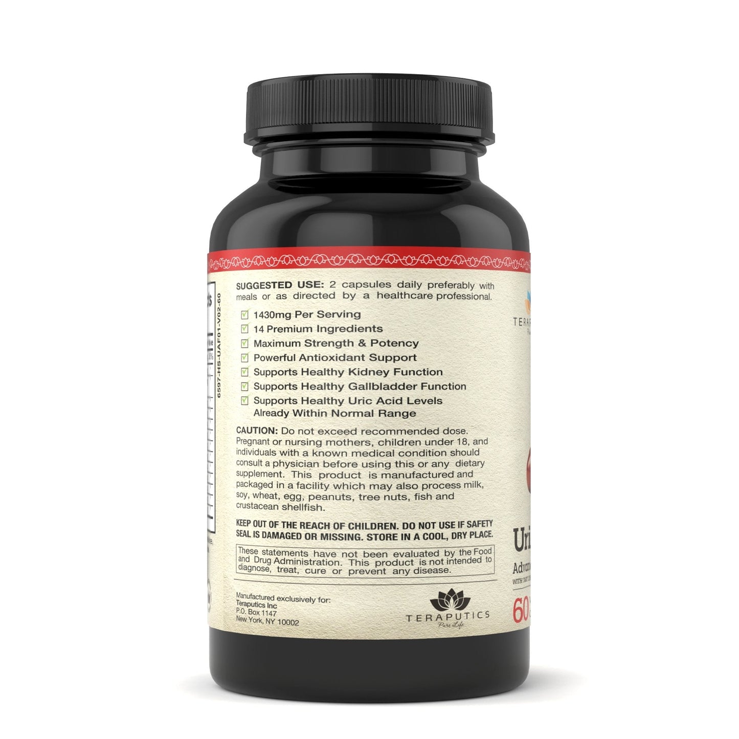 Uric Acid Support Formula | Advanced Uric Acid Cleanse & Kidney Support Supplement - Includes Tart Cherry Concentrate, Celery Seed Extract + 12 More High Potency Ingredients, 60 Veggie Capsules - dailyvitalstore