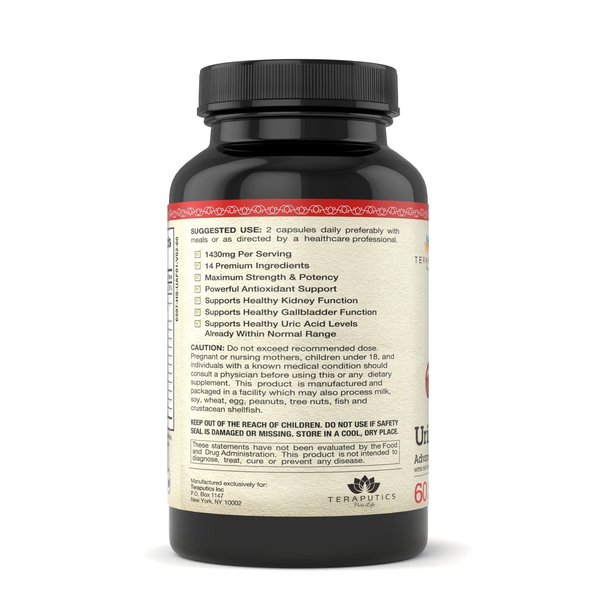 Uric Acid Support Formula | Advanced Uric Acid Cleanse & Kidney Support Supplement - Includes Tart Cherry Concentrate, Celery Seed Extract + 12 More High Potency Ingredients, 60 Veggie Capsules - dailyvitalstore