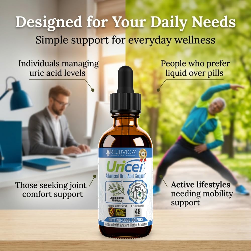 Uricel - Advanced Uric Acid Support & Cleanse Supplement - Liquid Delivery for Better Absorption - Tart Cherry, Chanca Piedra, Celery Seed, Turmeric & More! - dailyvitalstore