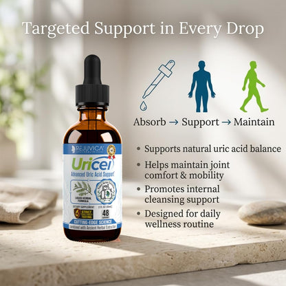Uricel - Advanced Uric Acid Support & Cleanse Supplement - Liquid Delivery for Better Absorption - Tart Cherry, Chanca Piedra, Celery Seed, Turmeric & More! - dailyvitalstore