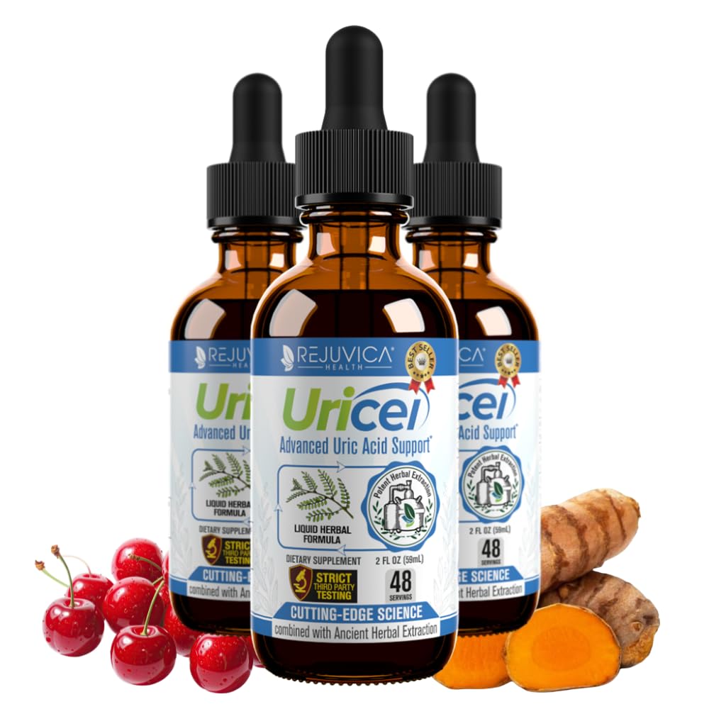 Uricel - Advanced Uric Acid Support & Cleanse Supplement - Liquid Delivery for Better Absorption - Tart Cherry, Chanca Piedra, Celery Seed, Turmeric & More! - dailyvitalstore