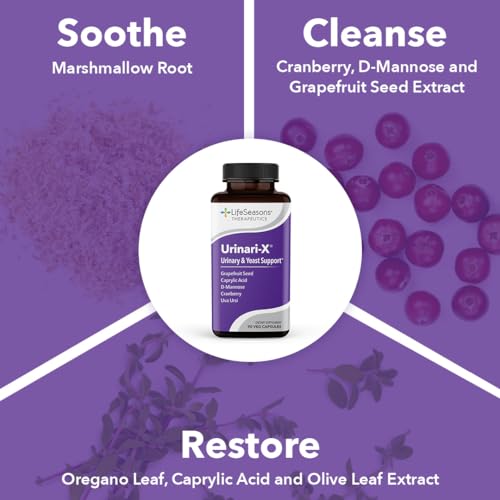 Urinari-X - Urinary Tract Support - Fast Acting UTI Relief - Vitamin Supplement for Healthy Bladder Function & Immunity - D-Mannose, Cranberry, Caprylic Acid, Uva Ursi & Grapefruit - 90 Capsules - dailyvitalstore