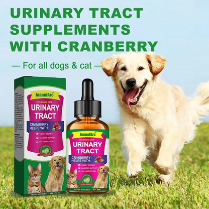 Urinary Tract for Cats, Cat & Dog Urinary Tract Drops Infection Remedy with Cranberry Dog Supplements, Cranberry Kidney Bladder Support Supplement - 60ml / 2 Fl.oz - dailyvitalstore