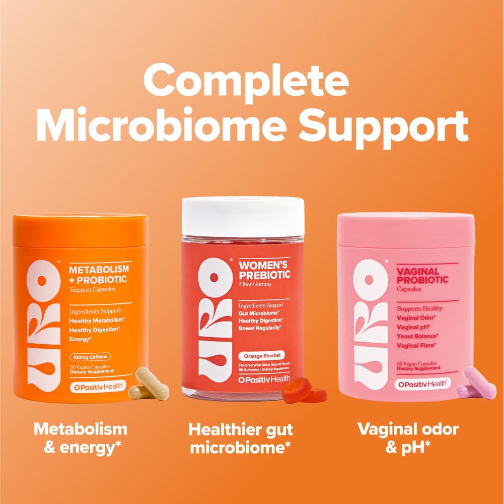 URO Metabolism + Probiotic Support Capsules – Metabolism, Gut Health & Sustained Energy – with Chromium Picolinate, Green Coffee Bean Extract & Targeted Probiotics – 60 Servings (Pack of 2) - dailyvitalstore