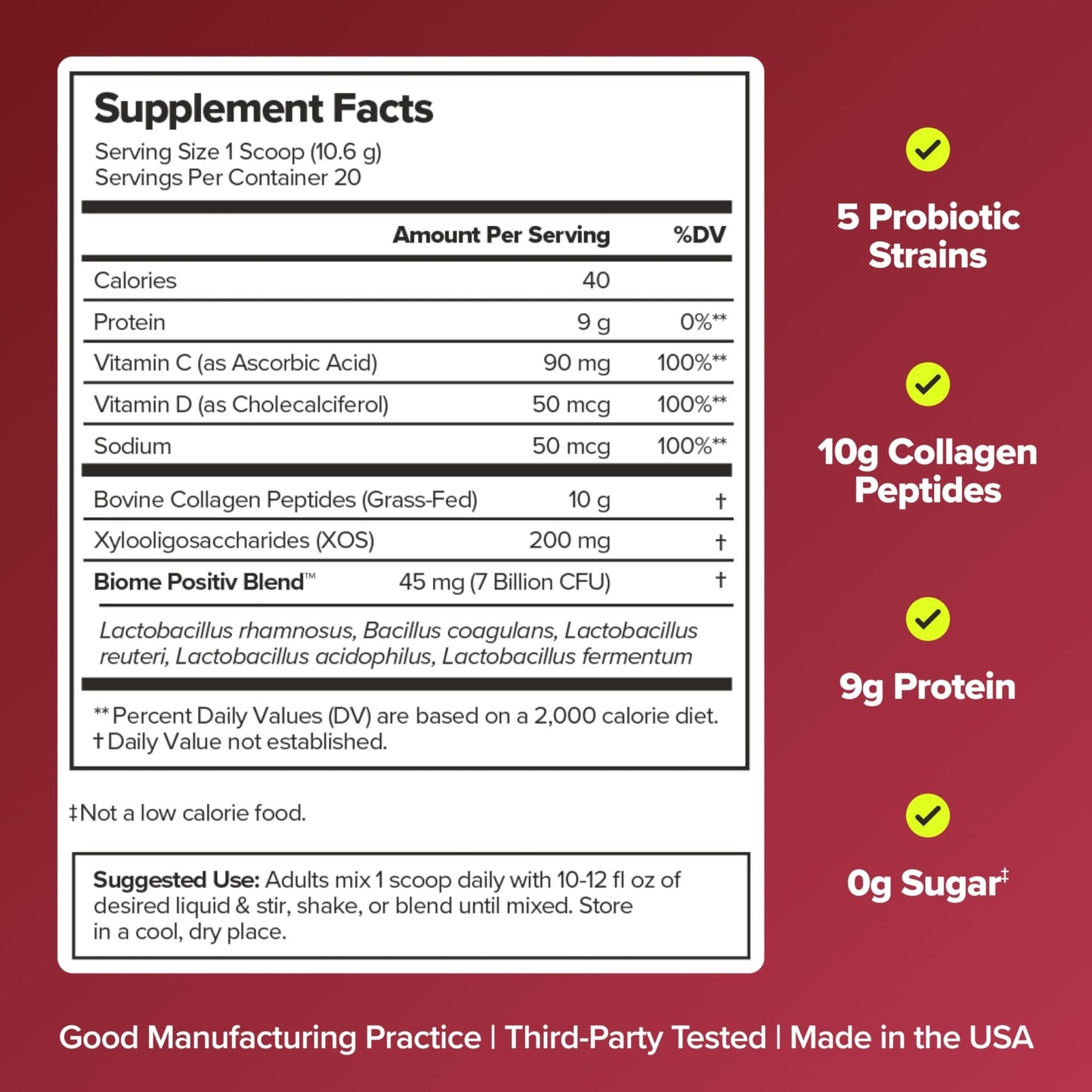 URO Women’s Probiotic + Collagen Peptides Powder – Vaginal, Skin & Gut Health In One Daily Scoop – With Hydrolyzed Collagen Peptides, Probiotic Blend, and XOS Prebiotics – 20 servings - dailyvitalstore