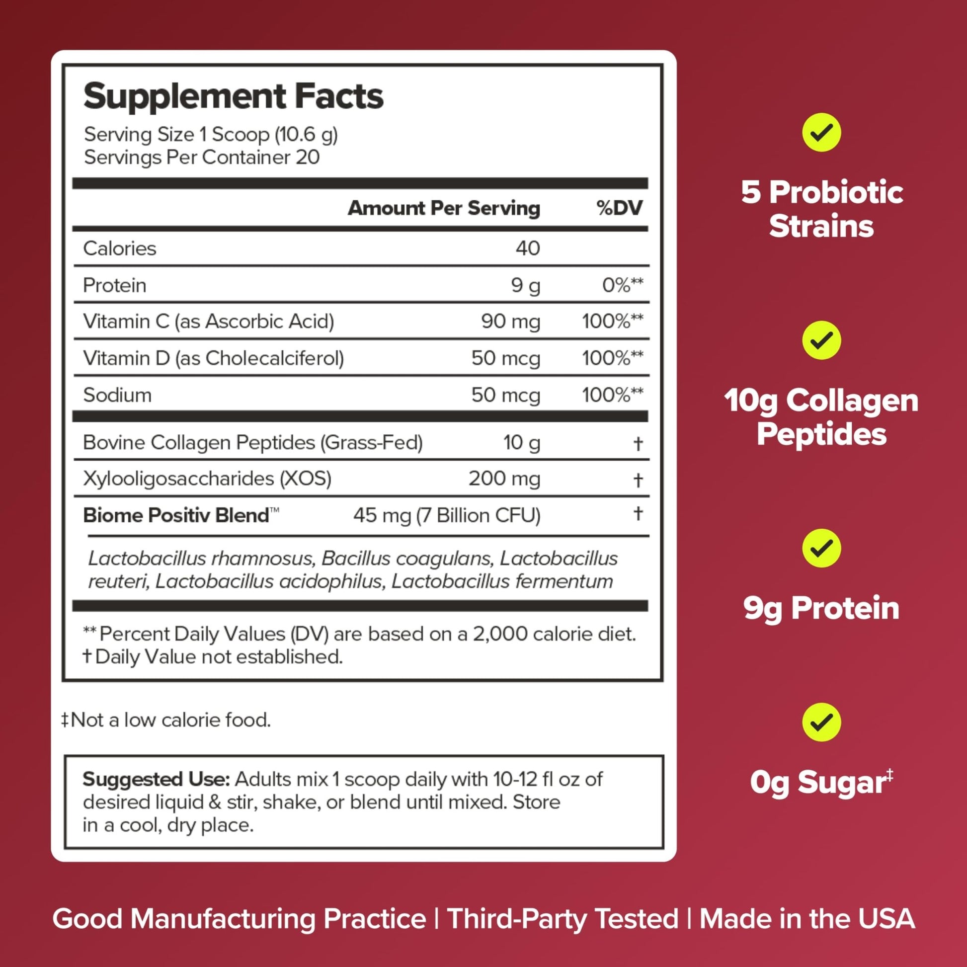 URO Women’s Probiotic + Collagen Peptides Powder – Vaginal, Skin & Gut Health In One Daily Scoop – With Hydrolyzed Collagen Peptides, Probiotic Blend, and XOS Prebiotics – 20 servings - dailyvitalstore