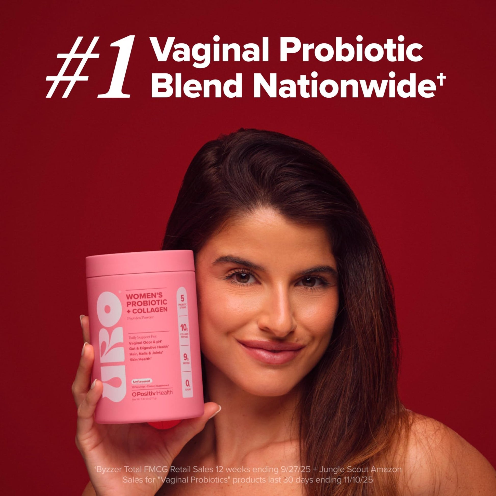 URO Women’s Probiotic + Collagen Peptides Powder – Vaginal, Skin & Gut Health In One Daily Scoop – With Hydrolyzed Collagen Peptides, Probiotic Blend, and XOS Prebiotics – 20 servings - dailyvitalstore