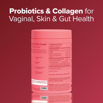 URO Women’s Probiotic + Collagen Peptides Powder – Vaginal, Skin & Gut Health In One Daily Scoop – With Hydrolyzed Collagen Peptides, Probiotic Blend, and XOS Prebiotics – 20 servings - dailyvitalstore