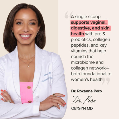 URO Women’s Probiotic + Collagen Peptides Powder – Vaginal, Skin & Gut Health In One Daily Scoop – With Hydrolyzed Collagen Peptides, Probiotic Blend, and XOS Prebiotics – 20 servings - dailyvitalstore