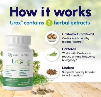 UROX Bladder Control, Safe and Effective Bladder Support Supplement for Men & Women, Helps Reduce Urinary Leakage, Frequency, Urgency, 180 Vegetarian Capsules - dailyvitalstore