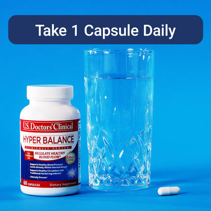 U.S. Doctors’ Clinical HyperBalance Herbal Support for Liver with Eucommia Bark, Senna, Wild Chrysanthemum to Promote Regulation (1 Month Supply – 60 Capsules) - dailyvitalstore