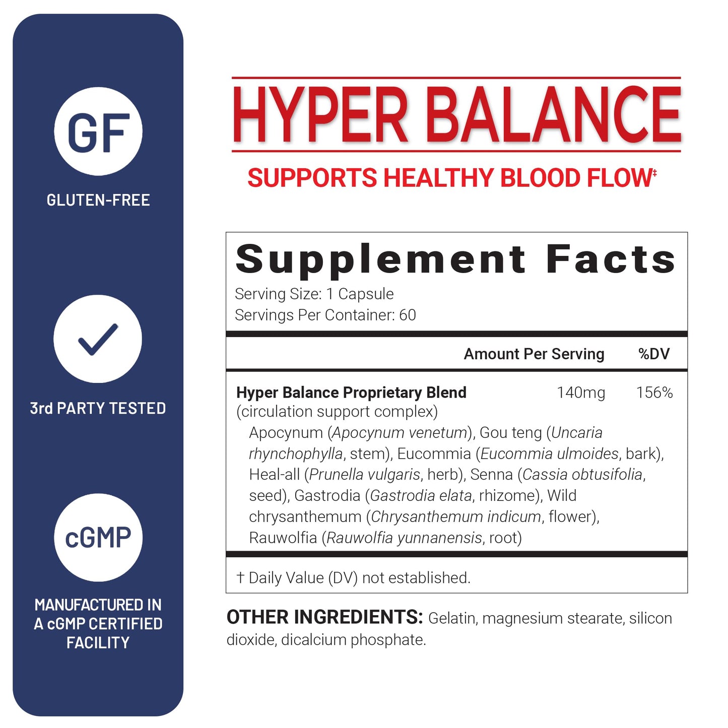 U.S. Doctors’ Clinical HyperBalance Herbal Support for Liver with Eucommia Bark, Senna, Wild Chrysanthemum to Promote Regulation (1 Month Supply – 60 Capsules) - dailyvitalstore