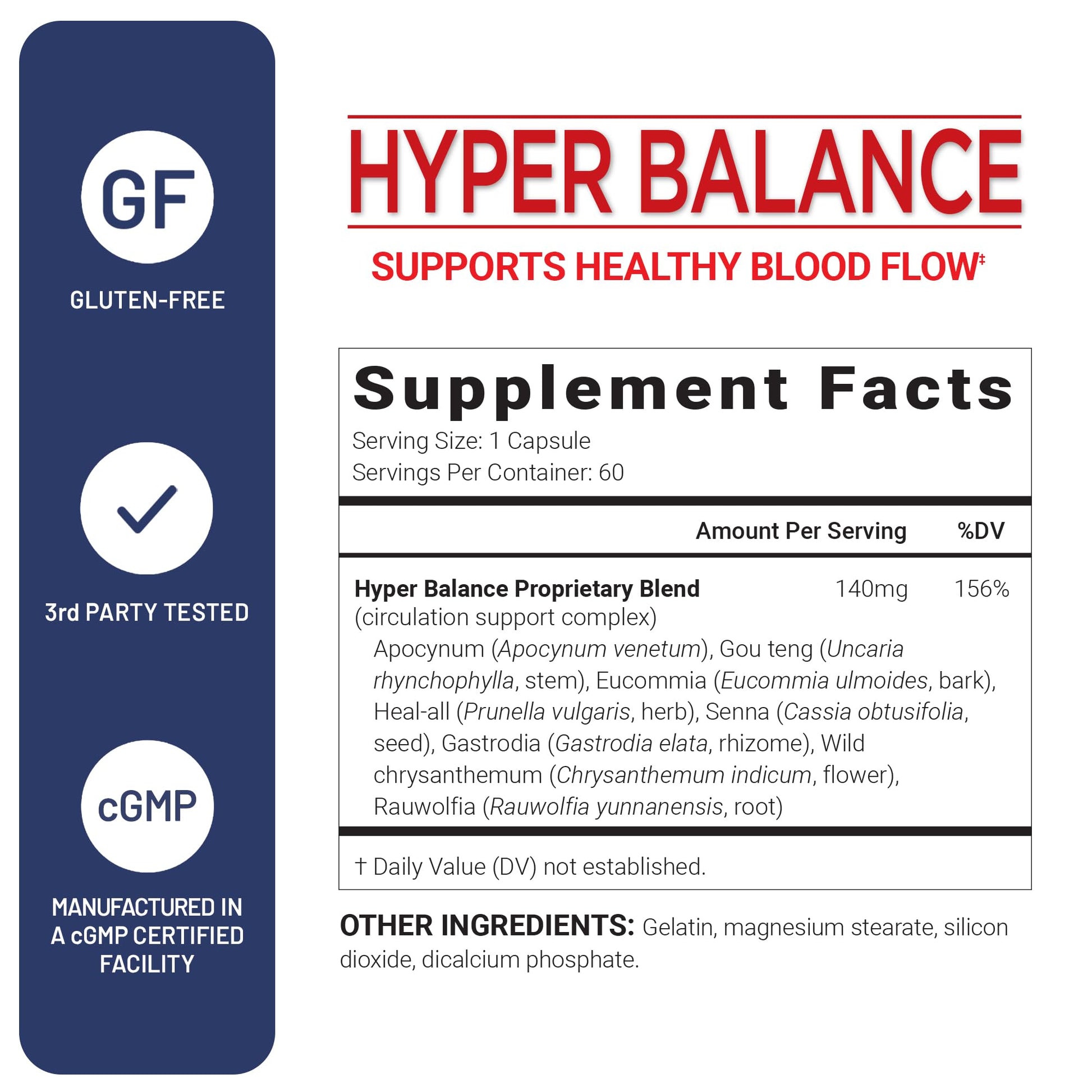 U.S. Doctors’ Clinical HyperBalance Herbal Support for Liver with Eucommia Bark, Senna, Wild Chrysanthemum to Promote Regulation (1 Month Supply – 60 Capsules) - dailyvitalstore