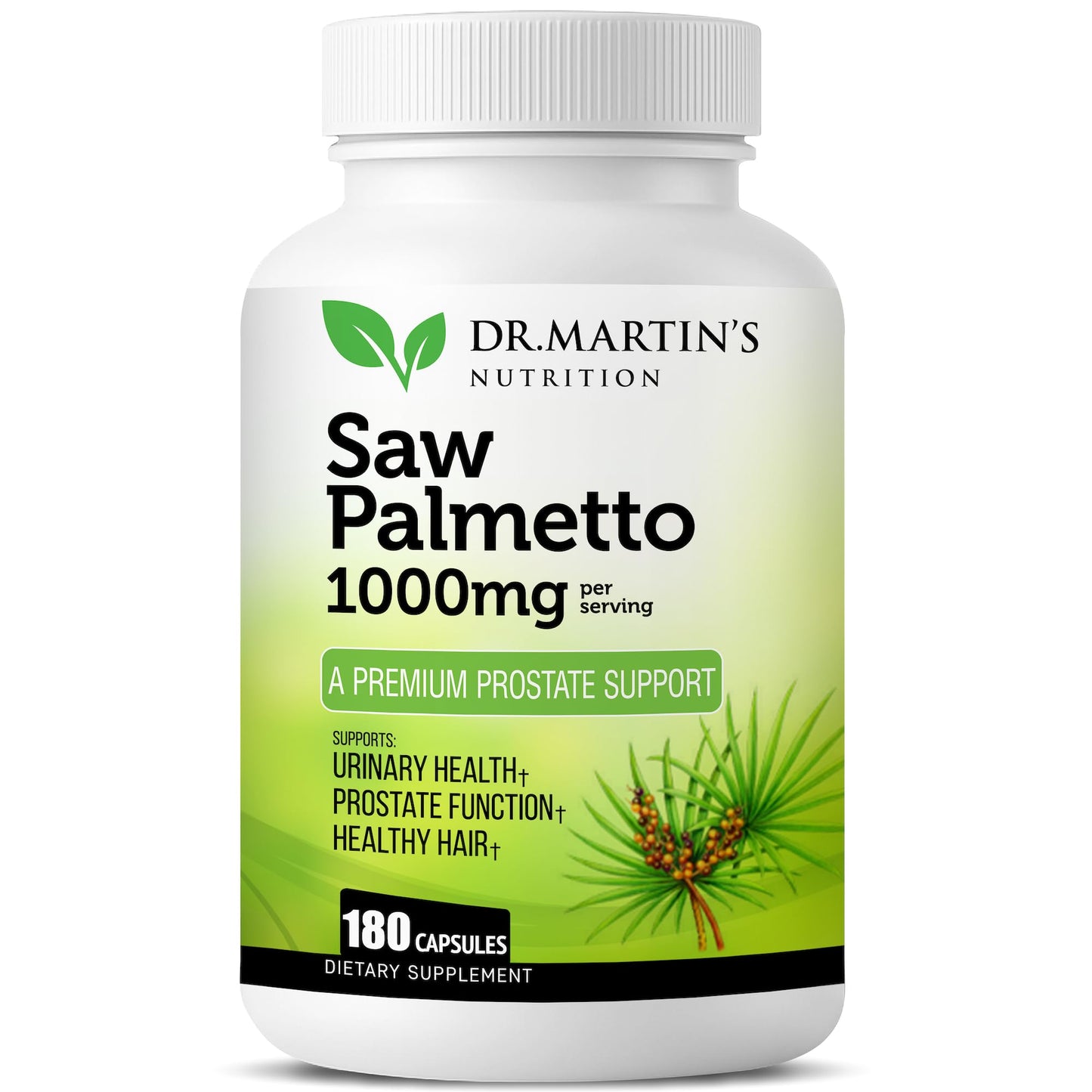 USA Grown Saw Palmetto | 180 Capsules Prostate Health Supplement | Hair Growth for Men & Women | Support to Help Maintain Normal Urination Frequency - dailyvitalstore