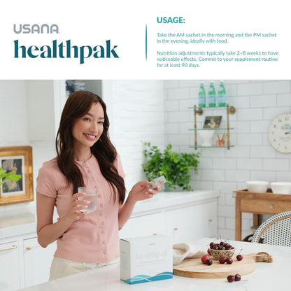 USANA HealthPak with InCelligence Technology and Essential Nutrients and Antioxidants to Support Total Body Health* – Convenient Daily AM/PM Packets – 56 Packets – 28 Day Supply - dailyvitalstore