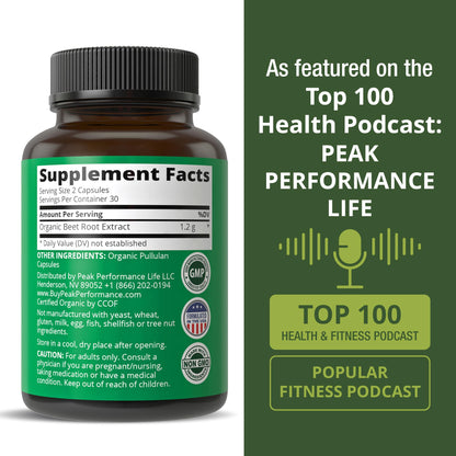 USDA Organic Beet Root Vegan Capsules. Beets Juice Powder Super Food Pills 1200 mg. Nitric Oxide Energy Boosting Beetroot Extract Capsules. Polyphenol Support Supplement for Women and Men - dailyvitalstore