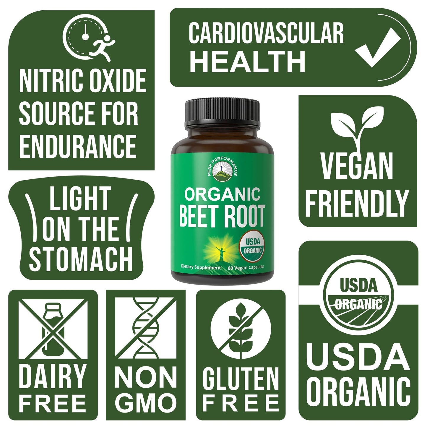USDA Organic Beet Root Vegan Capsules. Beets Juice Powder Super Food Pills 1200 mg. Nitric Oxide Energy Boosting Beetroot Extract Capsules. Polyphenol Support Supplement for Women and Men - dailyvitalstore