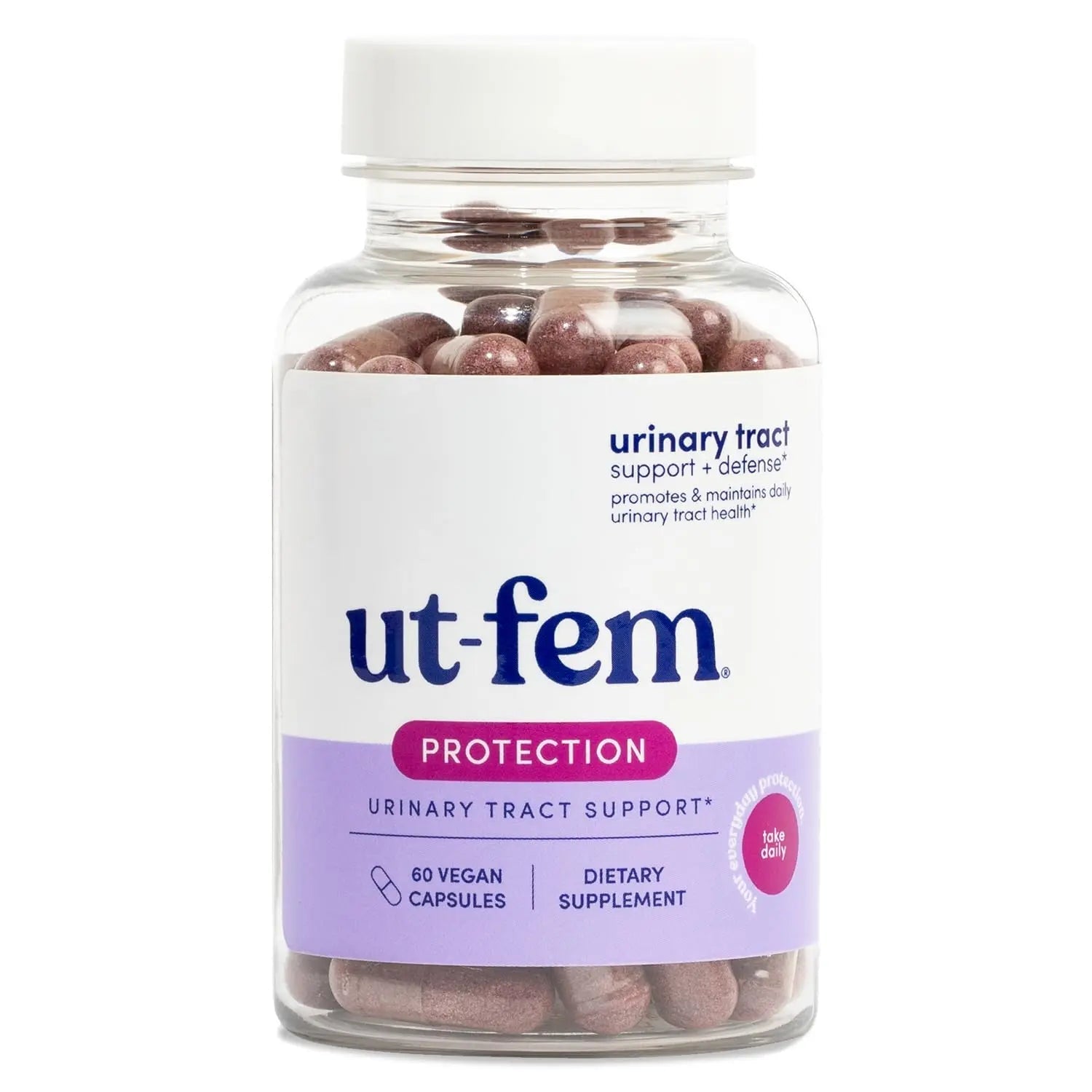 UT-Fem Protection - Urinary Tract Defense for Women, 3-in-1 Daily Defense Formula to Protect Urinary Tract Health, D-Mannose, Cranberry + Hibiscus, Natural Supplement - 60 Vegan Capsules - dailyvitalstore