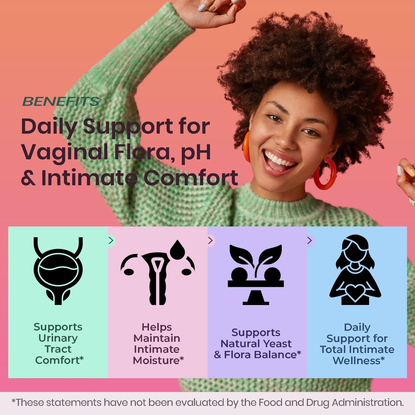 UTI Flora & Odor Pro+ & UTI Yeast & pH Pro+ | Pack of 2 | Vaginal Probiotics for Feminine Hydration & Freshness Support | Third-party Tested, cGMP Facility, Vegan, Non-GMO, Gluten-Free | 60+60 Caps - dailyvitalstore