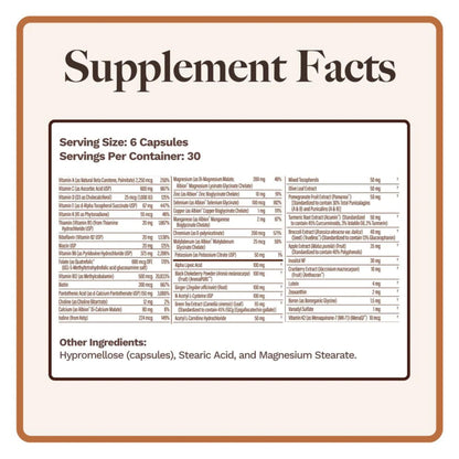 Utzy Naturals Essentially-U Multi-Nutrient | Whole Food Antioxidants + Chelated Minerals for Everyday Health | 180 Capsules - dailyvitalstore