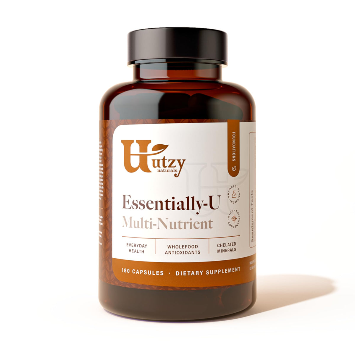 Utzy Naturals Essentially-U Multi-Nutrient | Whole Food Antioxidants + Chelated Minerals for Everyday Health | 180 Capsules - dailyvitalstore