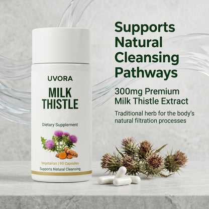 Uvora - Milk Thistle Extract,Uvora Premium Herbal Supplement with Milk Thistle Extract & Antioxidants – Supports Natural ification - dailyvitalstore