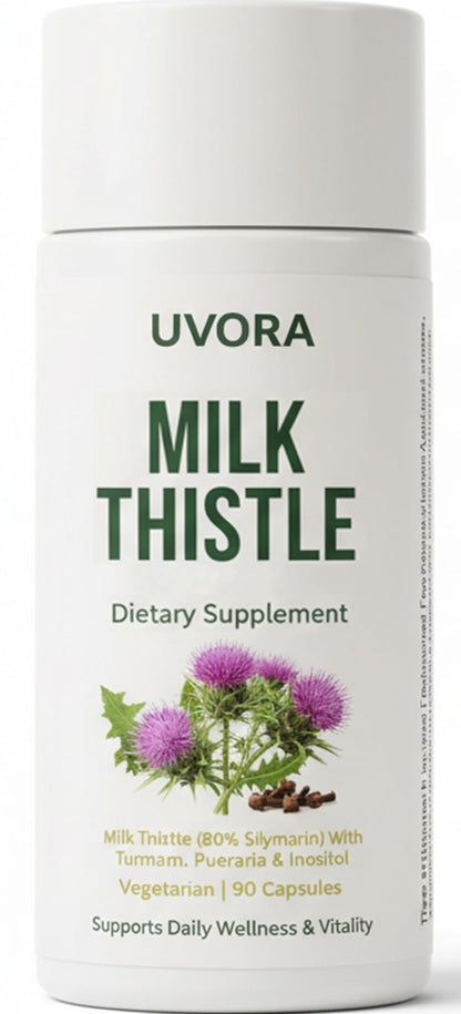 Uvora - Milk Thistle Extract,Uvora Premium Herbal Supplement with Milk Thistle Extract & Antioxidants – Supports Natural ification - dailyvitalstore