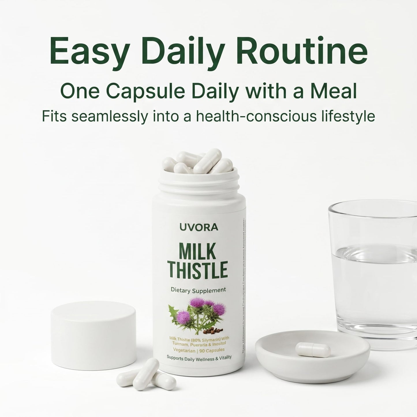 Uvora - Milk Thistle Extract,Uvora Premium Herbal Supplement with Milk Thistle Extract & Antioxidants – Supports Natural ification - dailyvitalstore