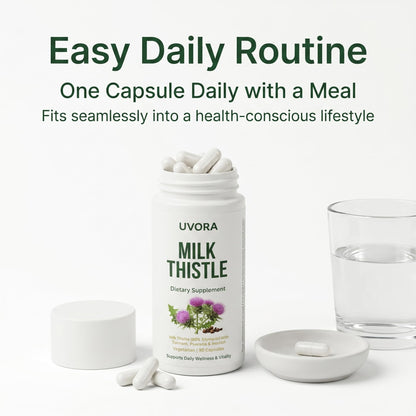 Uvora - Milk Thistle Extract,Uvora Premium Herbal Supplement with Milk Thistle Extract & Antioxidants – Supports Natural ification - dailyvitalstore