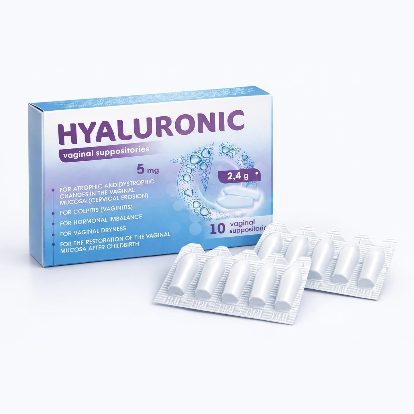 Vaginal Moisturizer for Women with Hyaluronic Acid - Hormone-Free - Intimate Moisturizer for Vaginal Dryness During Menopause - Ideal for Skin Revitalization, pH Balance & Post-Childbirth Recovery - dailyvitalstore