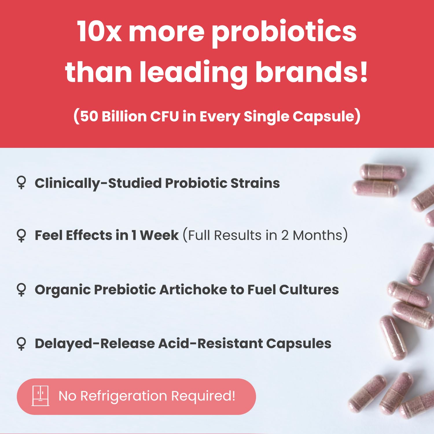 Vaginal Probiotics for Women pH Balance | 50 Billion CFU Womens Probiotic + Cranberry Pills for Vaginal Health, Healthy Odor, Yeast, Urinary Tract | Vegan Women's Probiotics and Prebiotics Supplement - dailyvitalstore