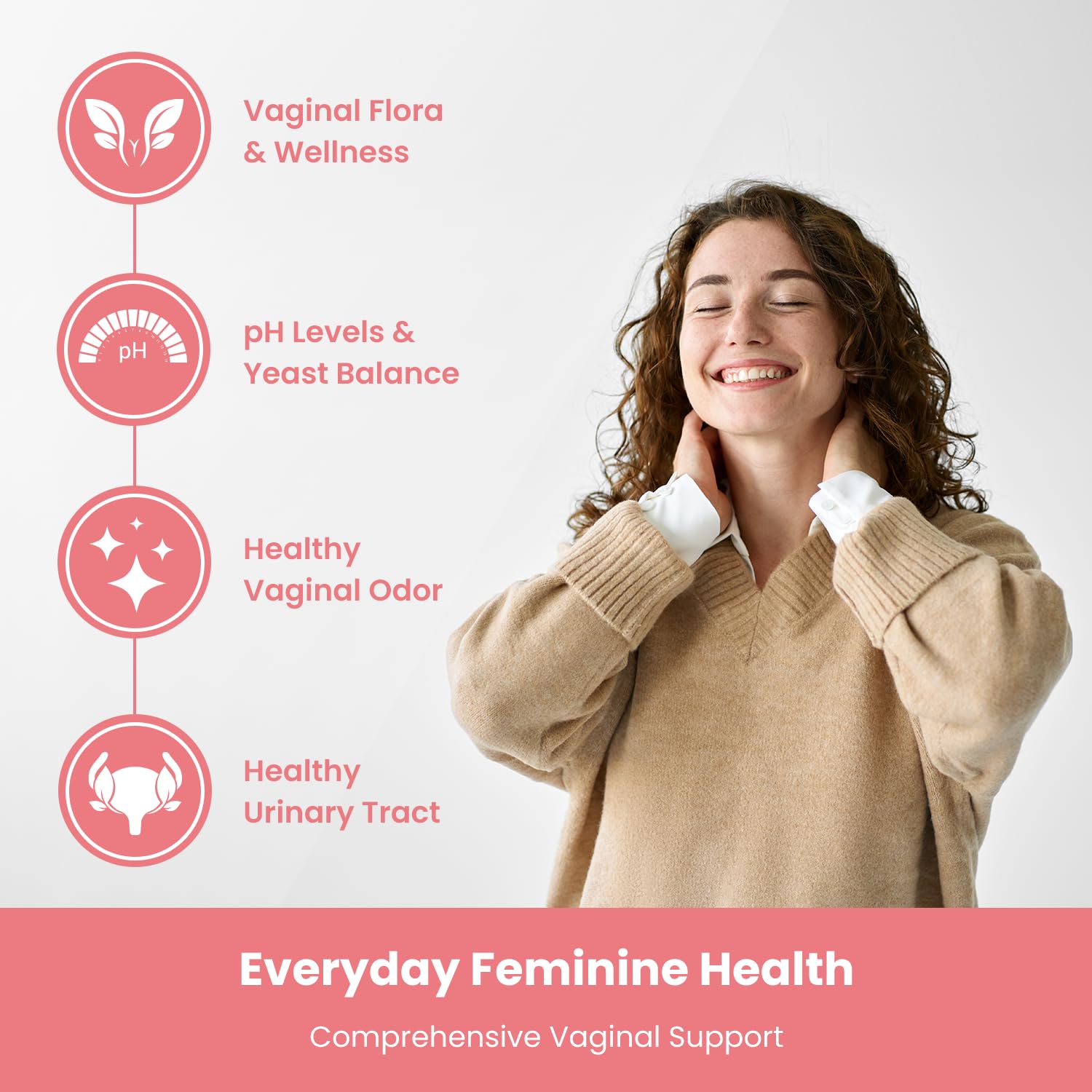 Vaginal Probiotics for Women pH Balance | 50 Billion CFU Womens Probiotic + Cranberry Pills for Vaginal Health, Healthy Odor, Yeast, Urinary Tract | Vegan Women's Probiotics and Prebiotics Supplement - dailyvitalstore