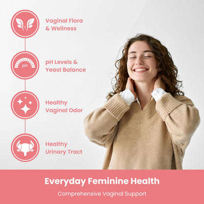 Vaginal Probiotics for Women pH Balance | 50 Billion CFU Womens Probiotic + Cranberry Pills for Vaginal Health, Healthy Odor, Yeast, Urinary Tract | Vegan Women's Probiotics and Prebiotics Supplement - dailyvitalstore