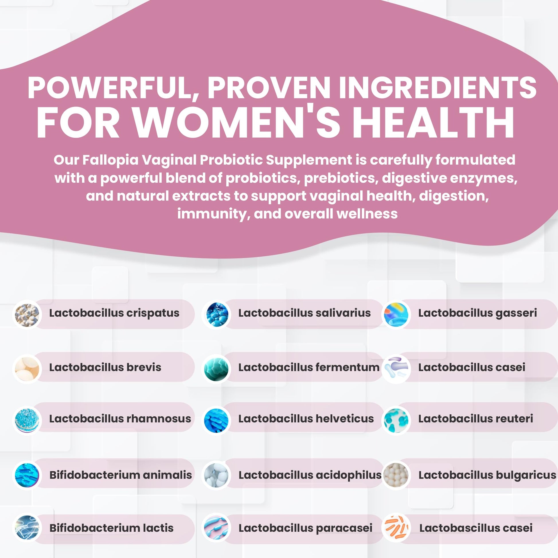 Vaginal Probiotics for Women with Prebiotics Cranberry D Mannose Digestive Enzymes & Hibiscus 34 Strains 100 Billion CFU Feminine Care Supplement for Gut Urinary Health and pH Balance Support - dailyvitalstore