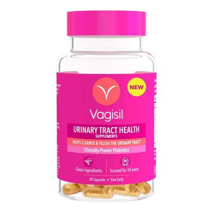 Vagisil Urinary Tract Health Supplements, Clinically-Proven Probiotics, Protects Urinary Tract Health, Clean Ingredients, Helps Cleanse and Flush UTI-Causing Bacteria, 1 Capsule Daily, 30 Capsules - dailyvitalstore